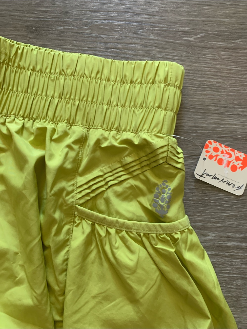 FP MOVEMENT Get Your Flirt On Shorts Honeydew Chartreuse - Picture 6 of 9